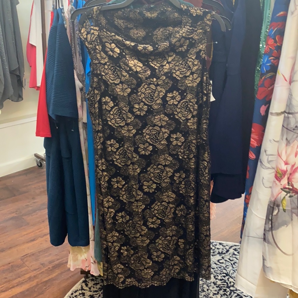 Brand new black and gold beautiful dress
